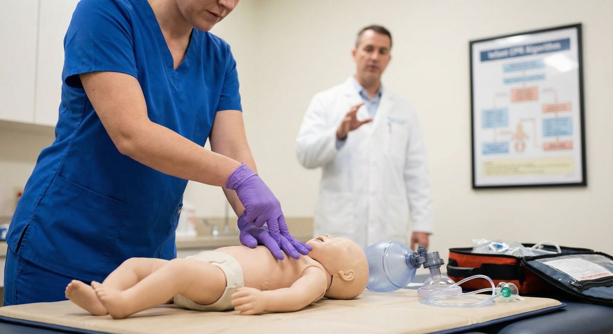 Resuscytacja niemowlęcia na fantomie